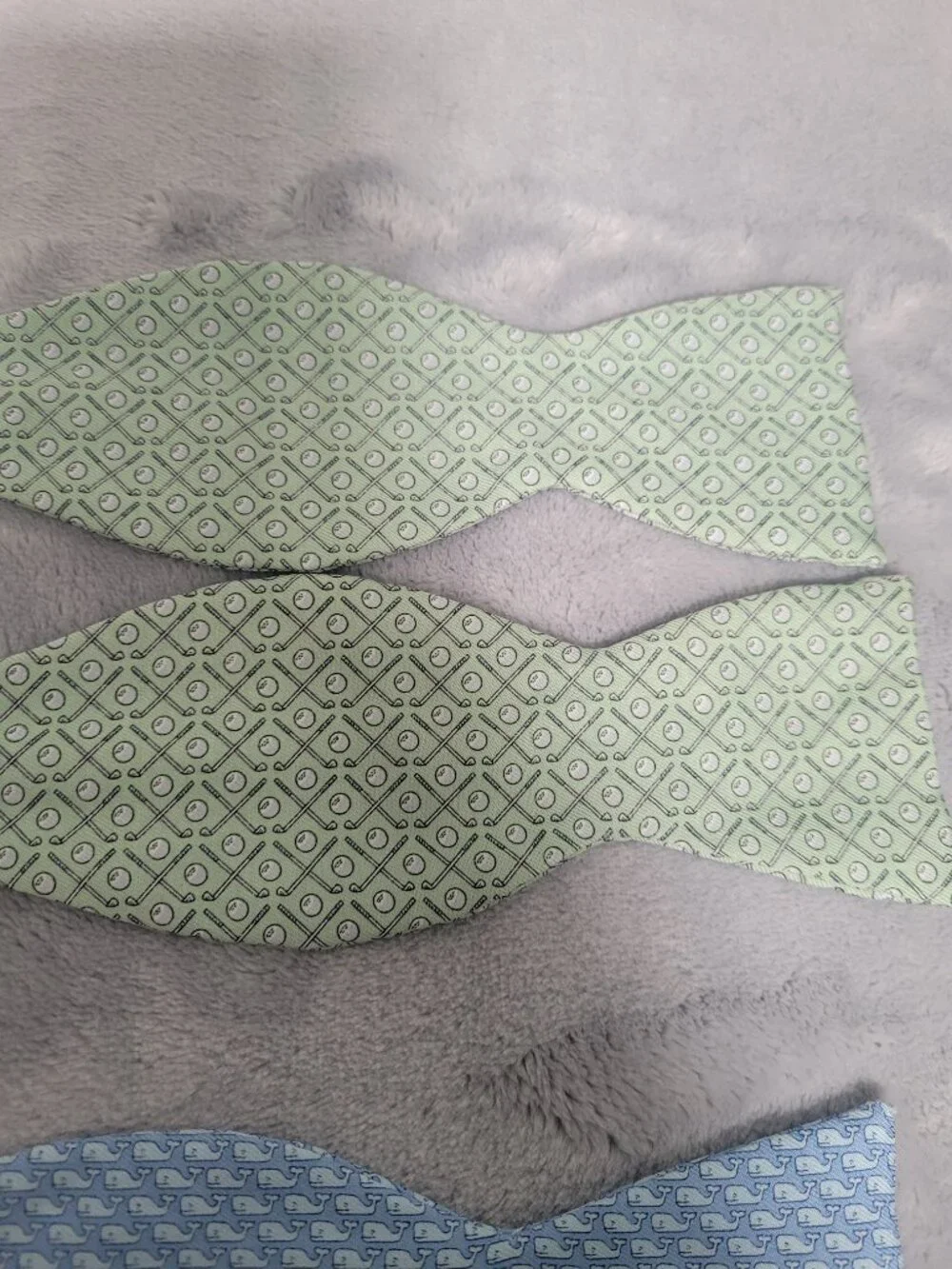 Lot 3 Vineyard Vines Bow Ties 100% Silk Adjustable Handmade USA Golf Whale Flag